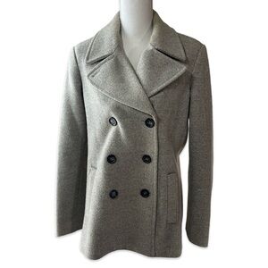 Wool-Blend Peacoat for Women Large